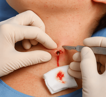 Drenaje de abscesos o quistes infectados​