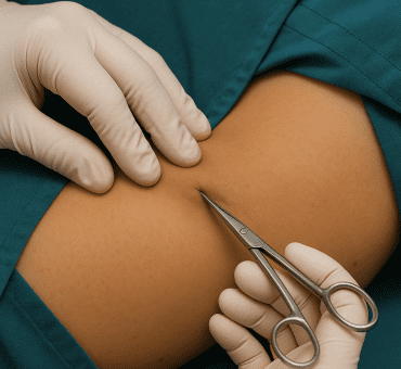 Cirugía menor de hidrosadenitis en ingles y axila