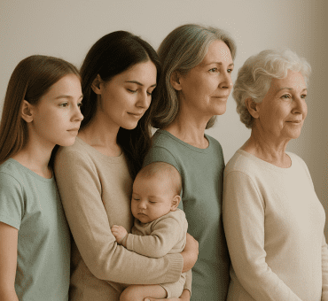 Desarrollo y transiciones vitales – mujer en distintas etapas